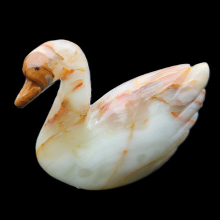Afghan Jade hand-carved Swan 103*31*86mm 317g in sunlight - Rocks and Things Store