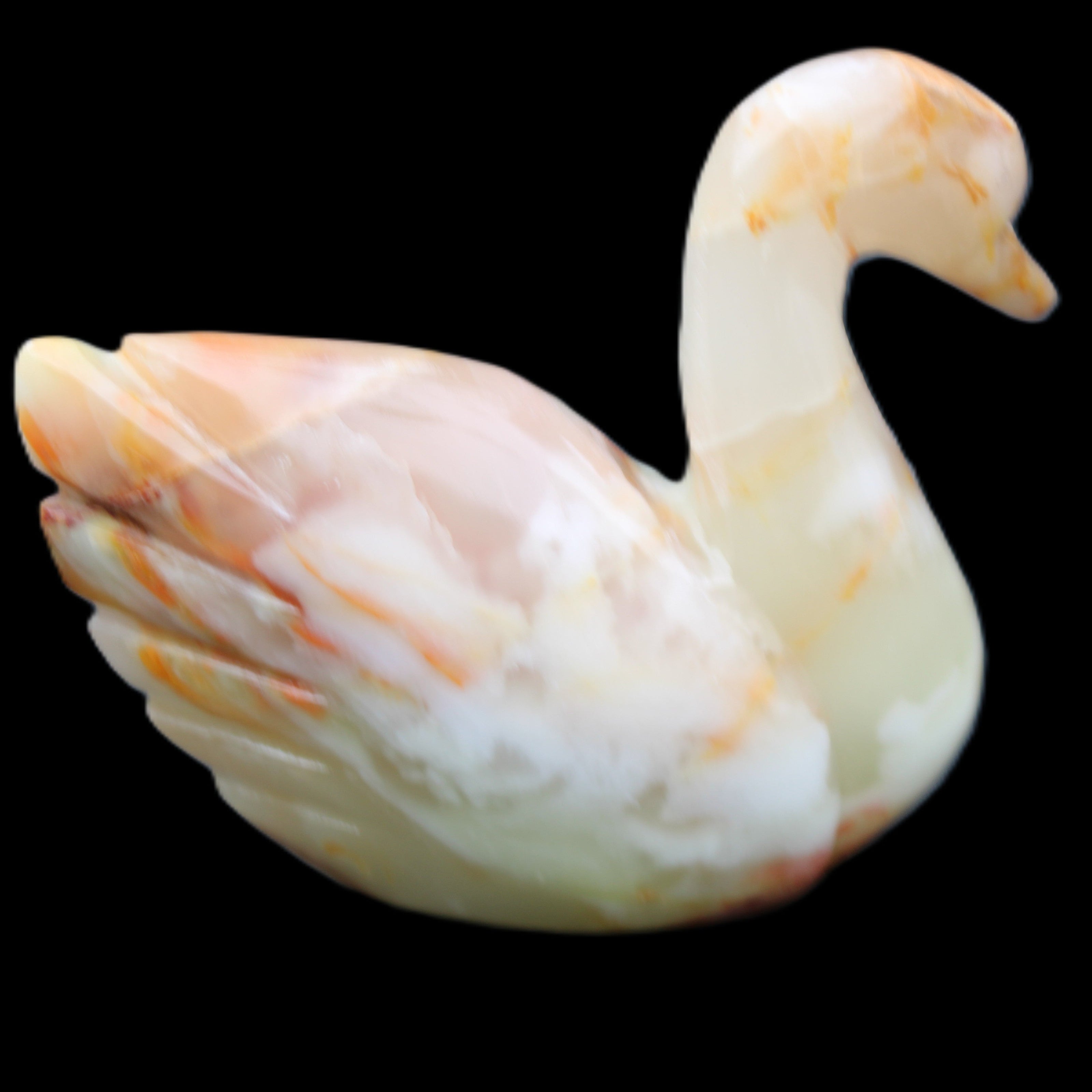 Afghan Jade hand-carved Swan 103*31*86mm 317g in sunlight - Rocks and Things Store