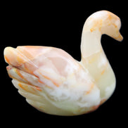 Afghan Jade hand-carved Swan 103*31*86mm 317g in sunlight - Rocks and Things Store