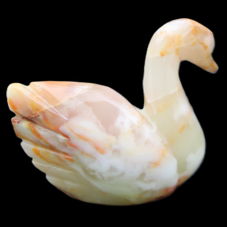 Afghan Jade hand-carved Swan 103*31*86mm 317g in sunlight - Rocks and Things Store