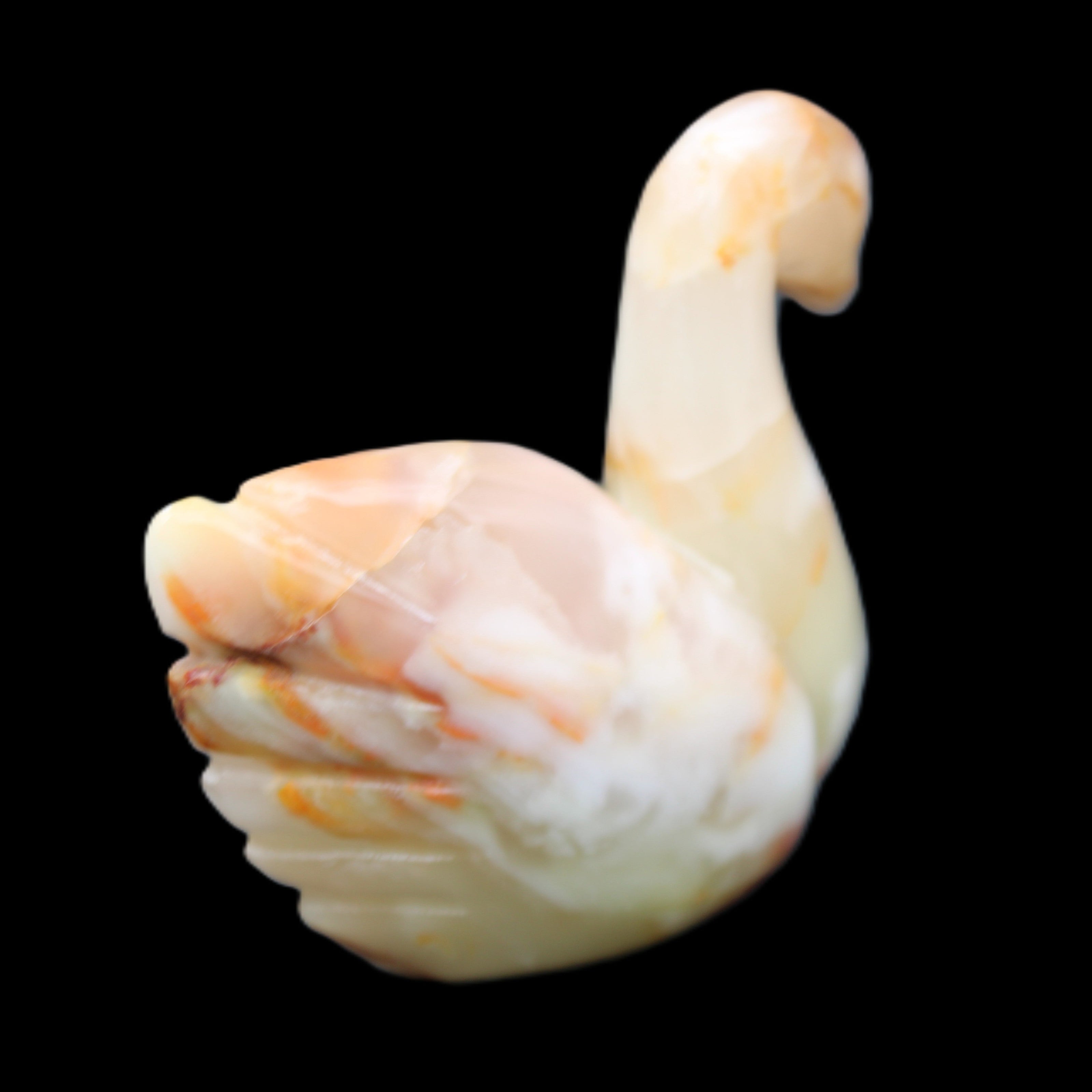 Afghan Jade hand-carved Swan 103*31*86mm 317g in sunlight - Rocks and Things Store