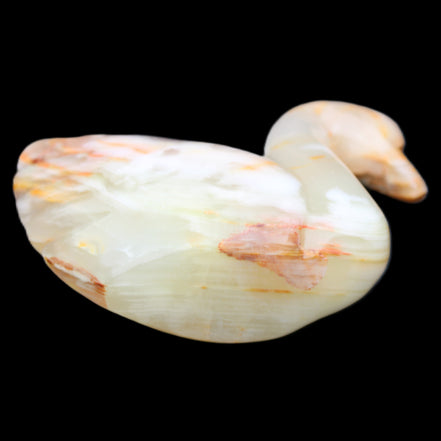 Afghan Jade hand-carved Swan 103*31*86mm 317g in sunlight - Rocks and Things Store