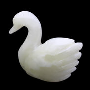 Afghan Jade hand-carved Swan 95*31*84mm 312g in sunlight - Rocks and Things Store
