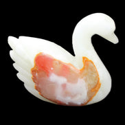 Afghan Jade hand-carved Swan 95*31*84mm 312g in sunlight - Rocks and Things Store