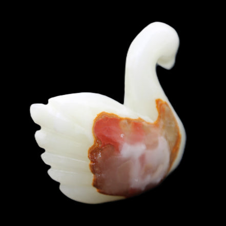 Afghan Jade hand-carved Swan 95*31*84mm 312g in sunlight - Rocks and Things Store