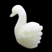 Afghan Jade hand-carved Swan 95*31*84mm 312g in sunlight - Rocks and Things Store