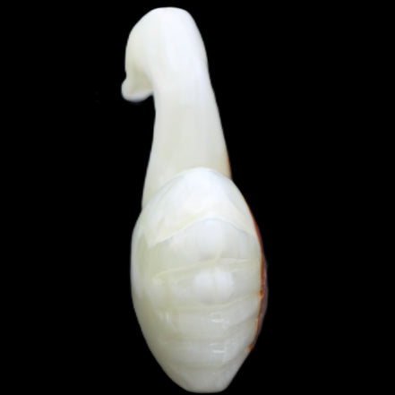 Afghan Jade hand-carved Swan 95*31*84mm 312g in sunlight - Rocks and Things Store