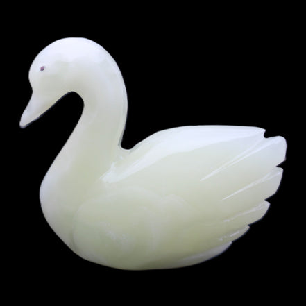 Afghan Jade hand-carved Swan 95*31*87mm 309g in sunlight - Rocks and Things Store