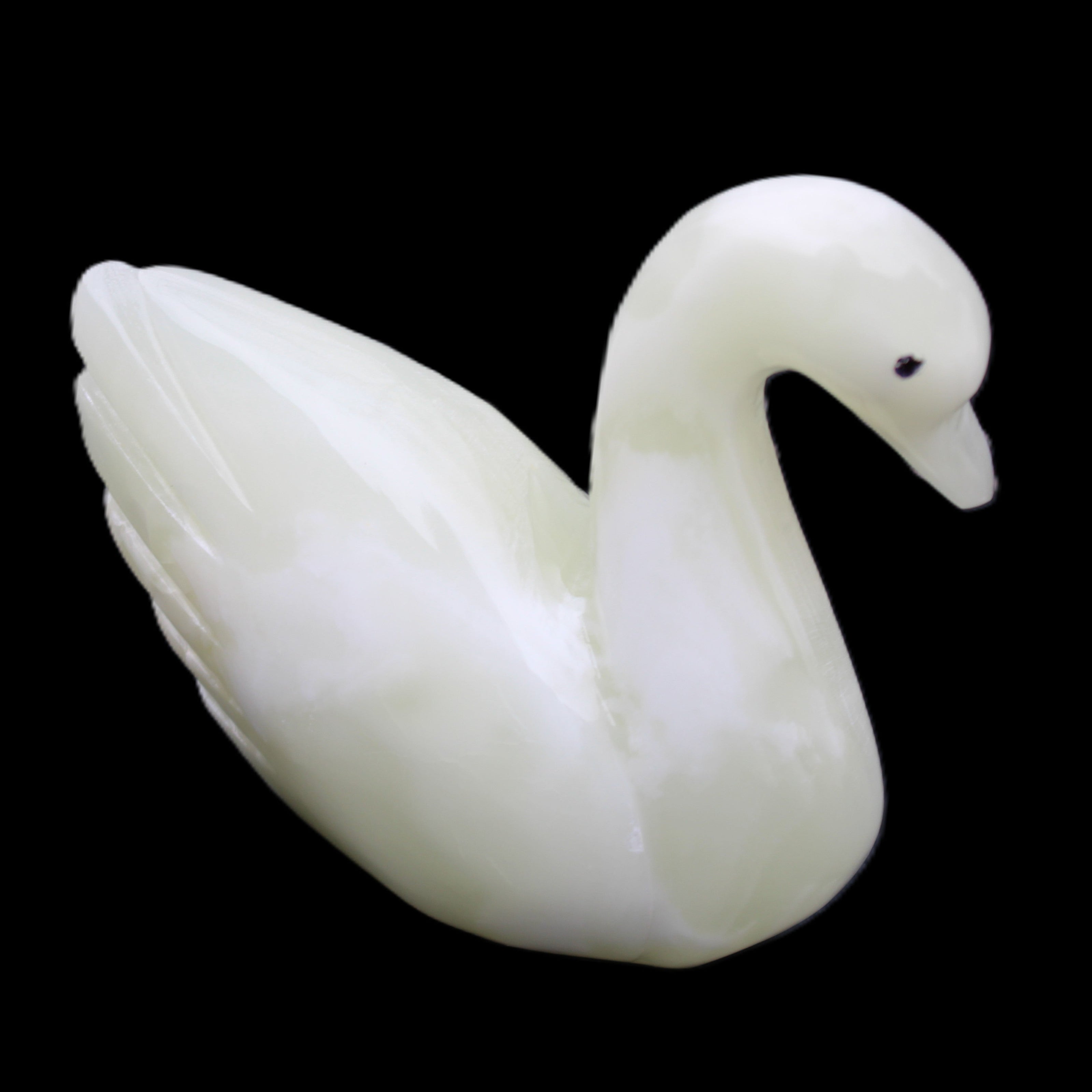 Afghan Jade hand-carved Swan 95*31*87mm 309g in sunlight - Rocks and Things Store