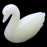 Afghan Jade hand-carved Swan 95*31*87mm 309g in sunlight - Rocks and Things Store