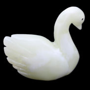 Afghan Jade hand-carved Swan 95*31*87mm 309g in sunlight - Rocks and Things Store