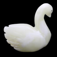Afghan Jade hand-carved Swan 95*31*87mm 309g in sunlight - Rocks and Things Store