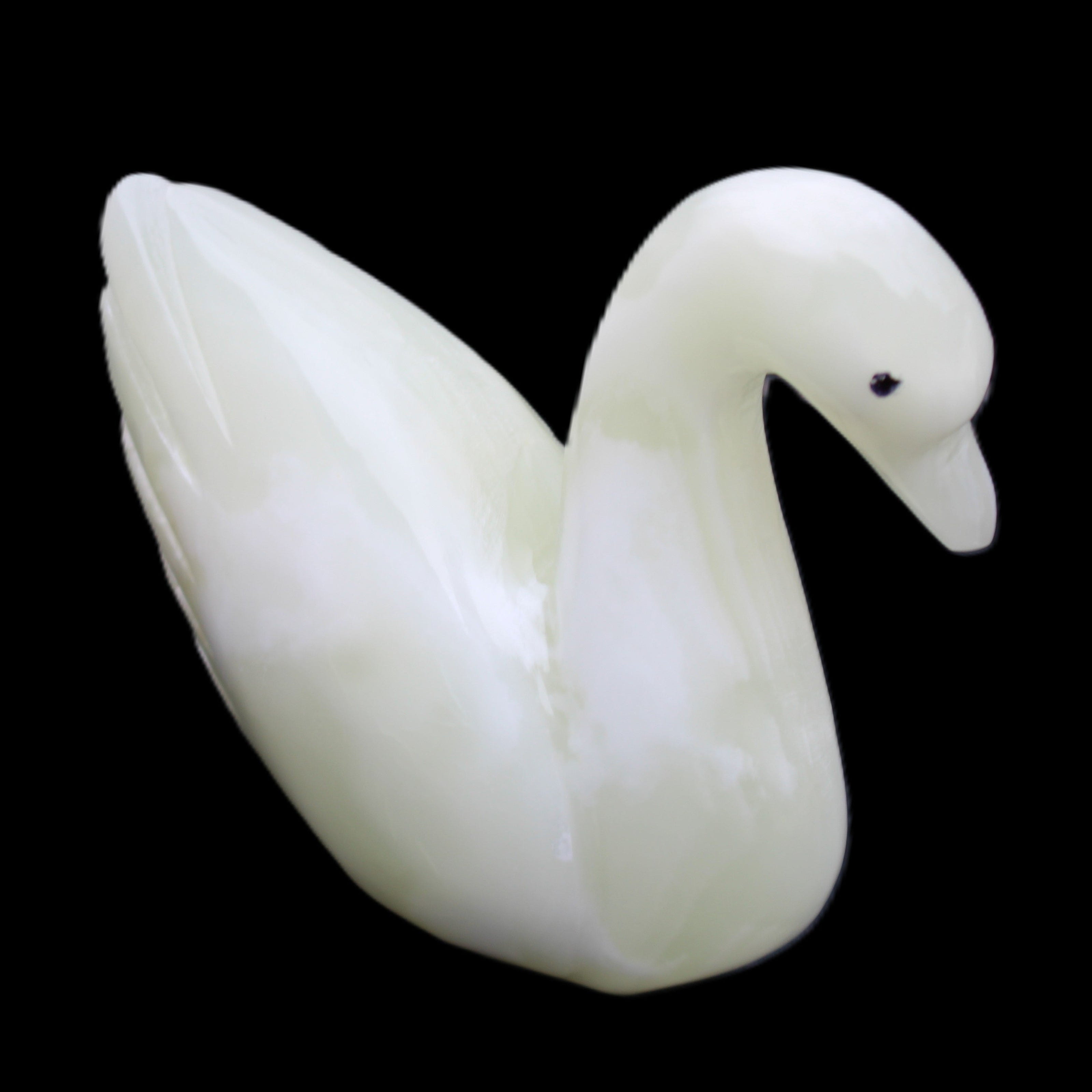 Afghan Jade hand-carved Swan 95*31*87mm 309g in sunlight - Rocks and Things Store