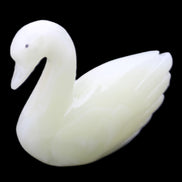 Afghan Jade hand-carved Swan 95*31*87mm 309g in sunlight - Rocks and Things Store