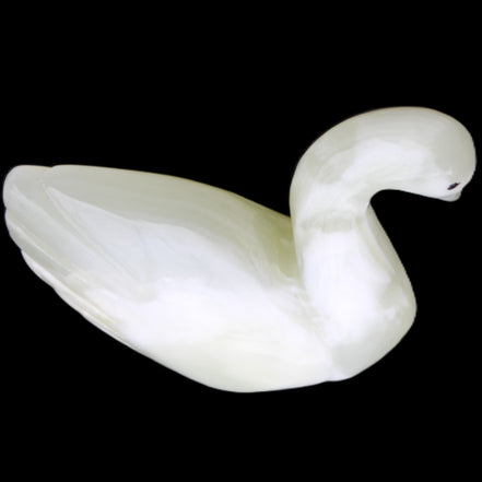 Afghan Jade hand-carved Swan 95*31*87mm 309g in sunlight - Rocks and Things Store