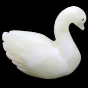 Afghan Jade hand-carved Swan 95*31*87mm 309g in sunlight - Rocks and Things Store