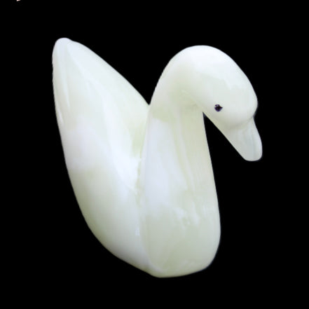 Afghan Jade hand-carved Swan 95*31*87mm 309g in sunlight - Rocks and Things Store