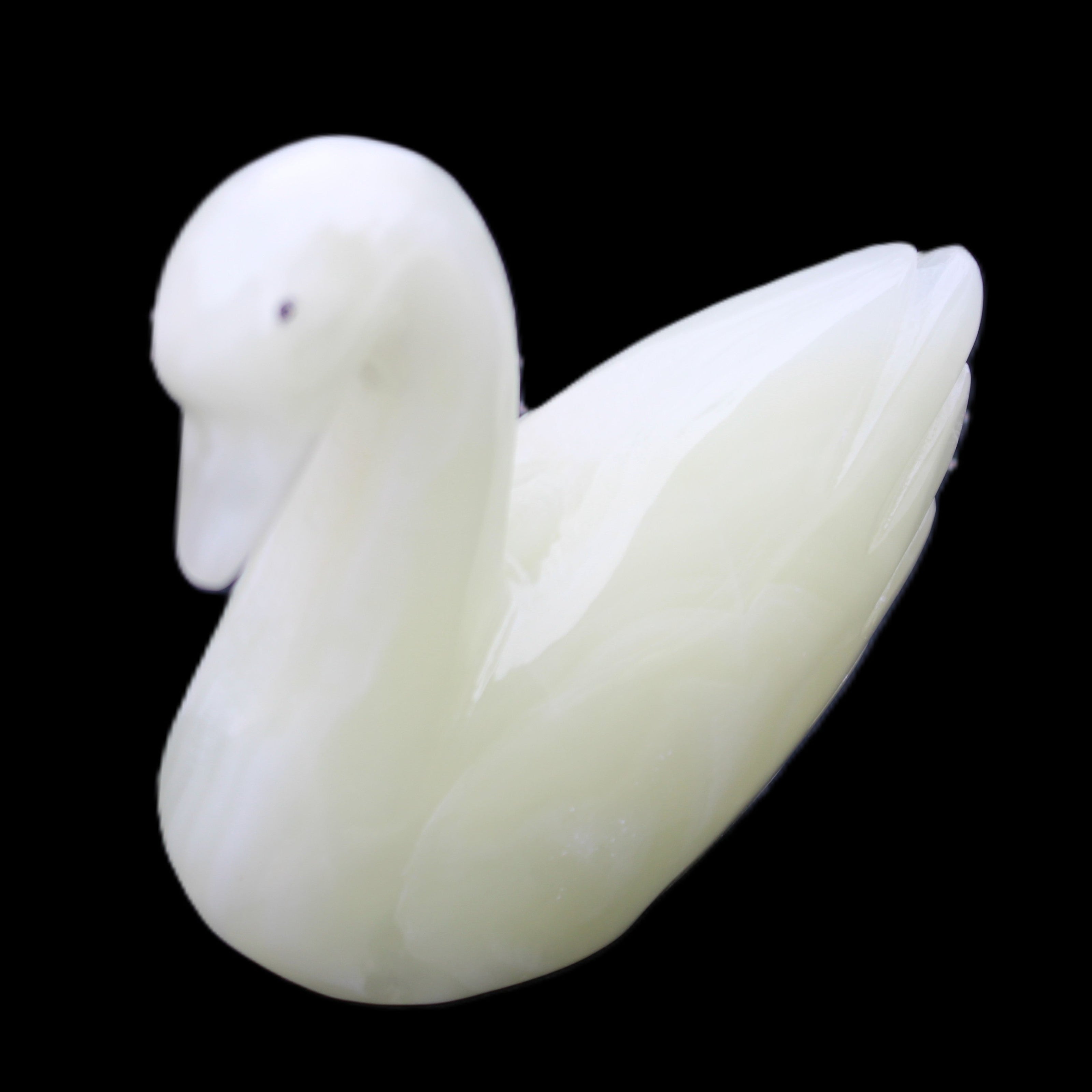 Afghan Jade hand-carved Swan 95*31*87mm 309g in sunlight - Rocks and Things Store