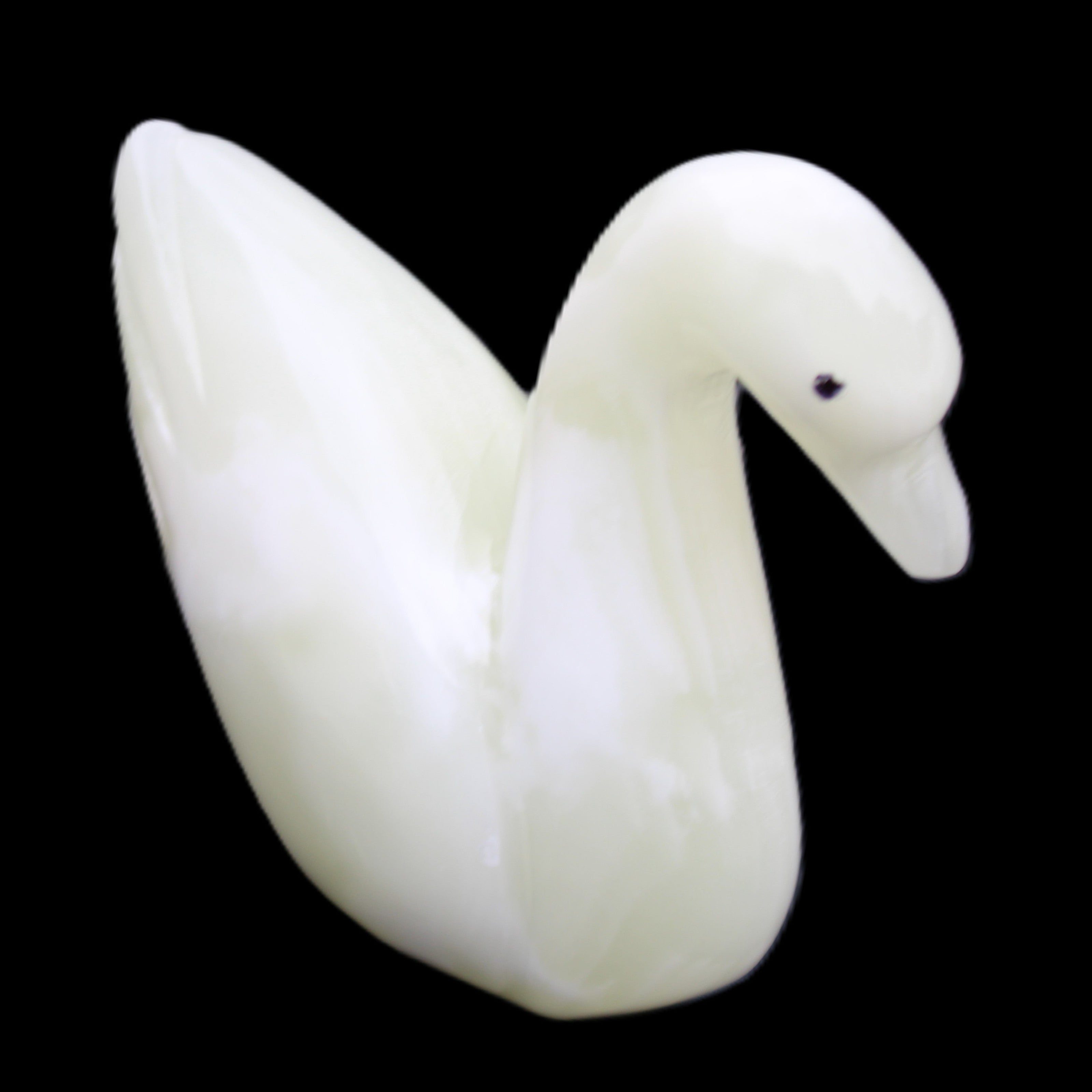 Afghan Jade hand-carved Swan 95*31*87mm 309g in sunlight - Rocks and Things Store