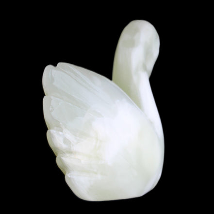 Afghan Jade hand-carved Swan 95*31*87mm 309g in sunlight - Rocks and Things Store
