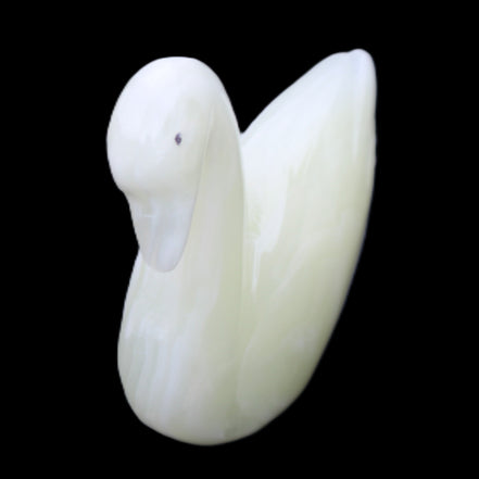 Afghan Jade hand-carved Swan 95*31*87mm 309g in sunlight - Rocks and Things Store