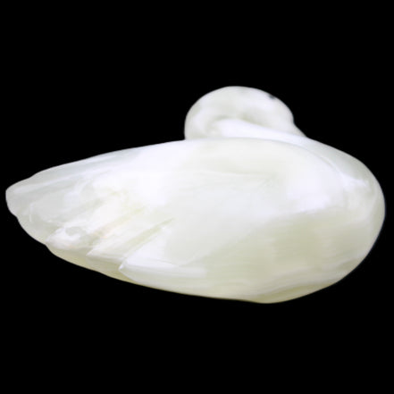 Afghan Jade hand-carved Swan 95*31*87mm 309g in sunlight - Rocks and Things Store