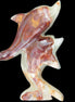 Afghan Jade hand-carved leaping Dolphin pair 90*35*111mm 238g in sunlight - Rocks and Things Store