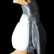 Jade and marble hand-carved Penguin 68*45*97mm 282g in sunlight - Rocks and Things Store