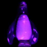 Jade and marble hand-carved Penguin 68*45*97mm 282g in UV light - Rocks and Things Store