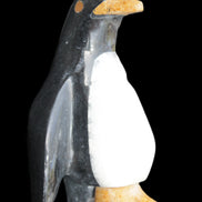 Jade and marble hand-carved Penguin 68*45*97mm 282g in sunlight - Rocks and Things Store