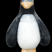 Jade and marble hand-carved Penguin 68*45*97mm 282g in sunlight - Rocks and Things Store