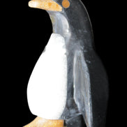 Jade and marble hand-carved Penguin 68*45*97mm 282g in sunlight - Rocks and Things Store