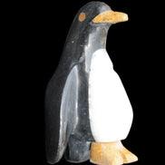 Jade and marble hand-carved Penguin 68*45*97mm 282g in sunlight - Rocks and Things Store