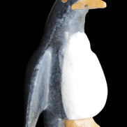 Jade and marble hand-carved Penguin 68*48*103mm 276g in sunlight - Rocks and Things Store