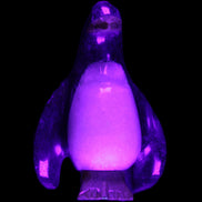 Jade and marble hand-carved Penguin 68*48*103mm 276g in UV light - Rocks and Things Store