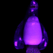 Jade and marble hand-carved Penguin 68*48*103mm 276g in UV light - Rocks and Things Store