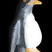 Jade and marble hand-carved Penguin 68*48*103mm 276g in sunlight - Rocks and Things Store
