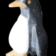 Jade and marble hand-carved Penguin 68*48*103mm 276g in sunlight - Rocks and Things Store
