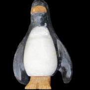 Jade and marble hand-carved Penguin 68*48*103mm 276g in sunlight - Rocks and Things Store