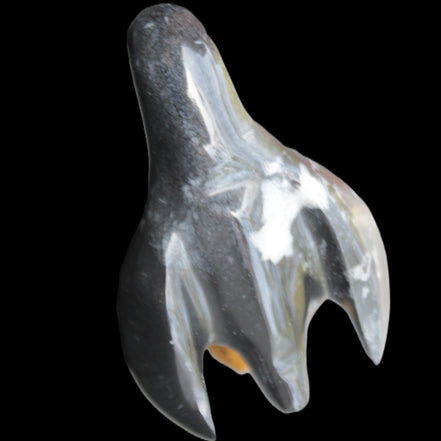 Jade and marble hand-carved Penguin 66*47*104mm 285g in sunlight - Rocks and Things Store