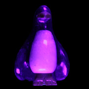 Jade and marble hand-carved Penguin 66*47*104mm 285g in UV light - Rocks and Things Store