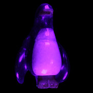 Jade and marble hand-carved Penguin 66*47*104mm 285g in UV light - Rocks and Things Store