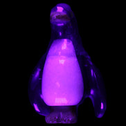 Jade and marble hand-carved Penguin 66*47*104mm 285g in UV light - Rocks and Things Store
