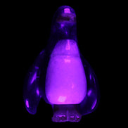 Jade and marble hand-carved Penguin 66*47*104mm 285g in UV light - Rocks and Things Store
