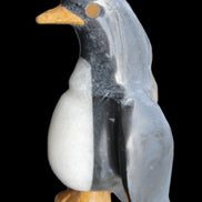 Jade and marble hand-carved Penguin 66*47*104mm 285g in sunlight - Rocks and Things Store