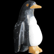 Jade and marble hand-carved Penguin 66*47*104mm 285g in sunlight - Rocks and Things Store