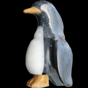 Jade and marble hand-carved Penguin 66*47*104mm 285g in sunlight - Rocks and Things Store