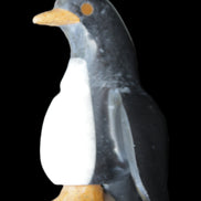 Jade and marble hand-carved Penguin 66*47*104mm 285g in sunlight - Rocks and Things Store