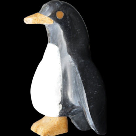 Jade hand-carved Penguin 70*43*97mm 277g in sunlight - Rocks and Things Store