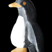 Jade hand-carved Penguin 70*43*97mm 277g in sunlight - Rocks and Things Store